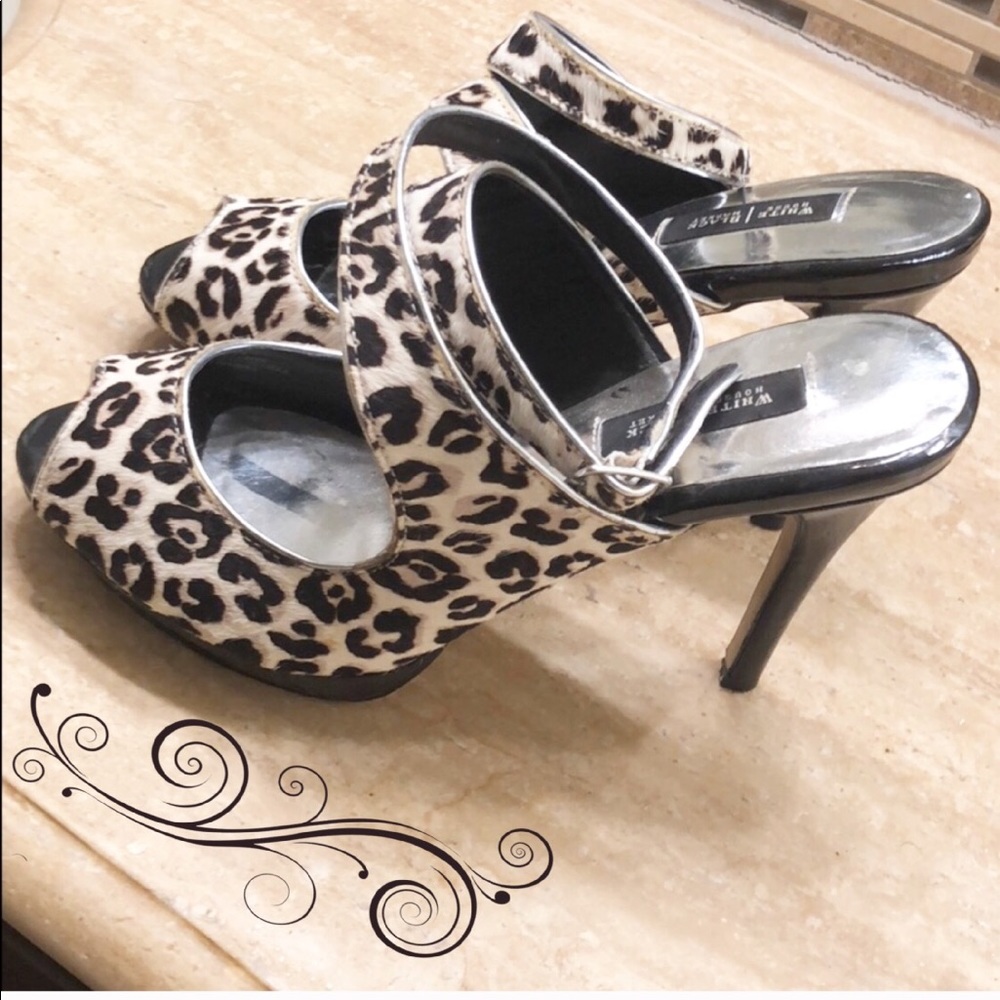 White House Black Market leopard heels